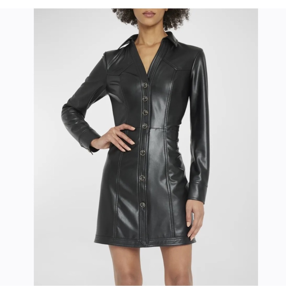 Veronica Beard Garrett Button Embellished Mini Dress